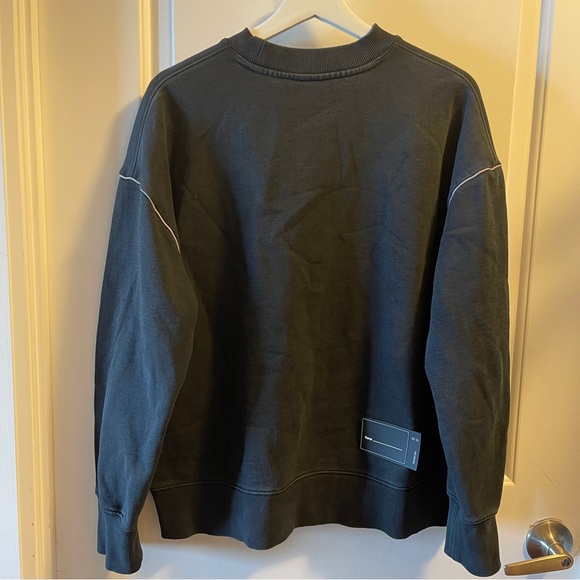 We11done black reflective logo sweatshirt logo print sweater pullover size xs - Picture 3 of 9
